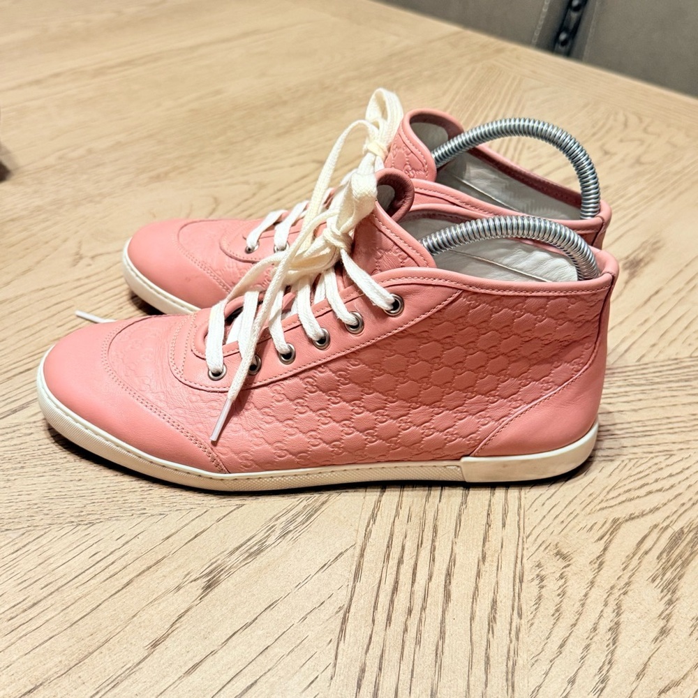 Gucci monogram Coral Pink Women's Sneakers size 39 G